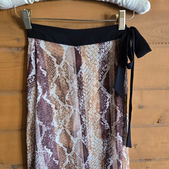 House of Harlow 1960's Striped Python Rachel Maxi Skirt XS Sarong Swim Cover Up - Picture 5 of 5